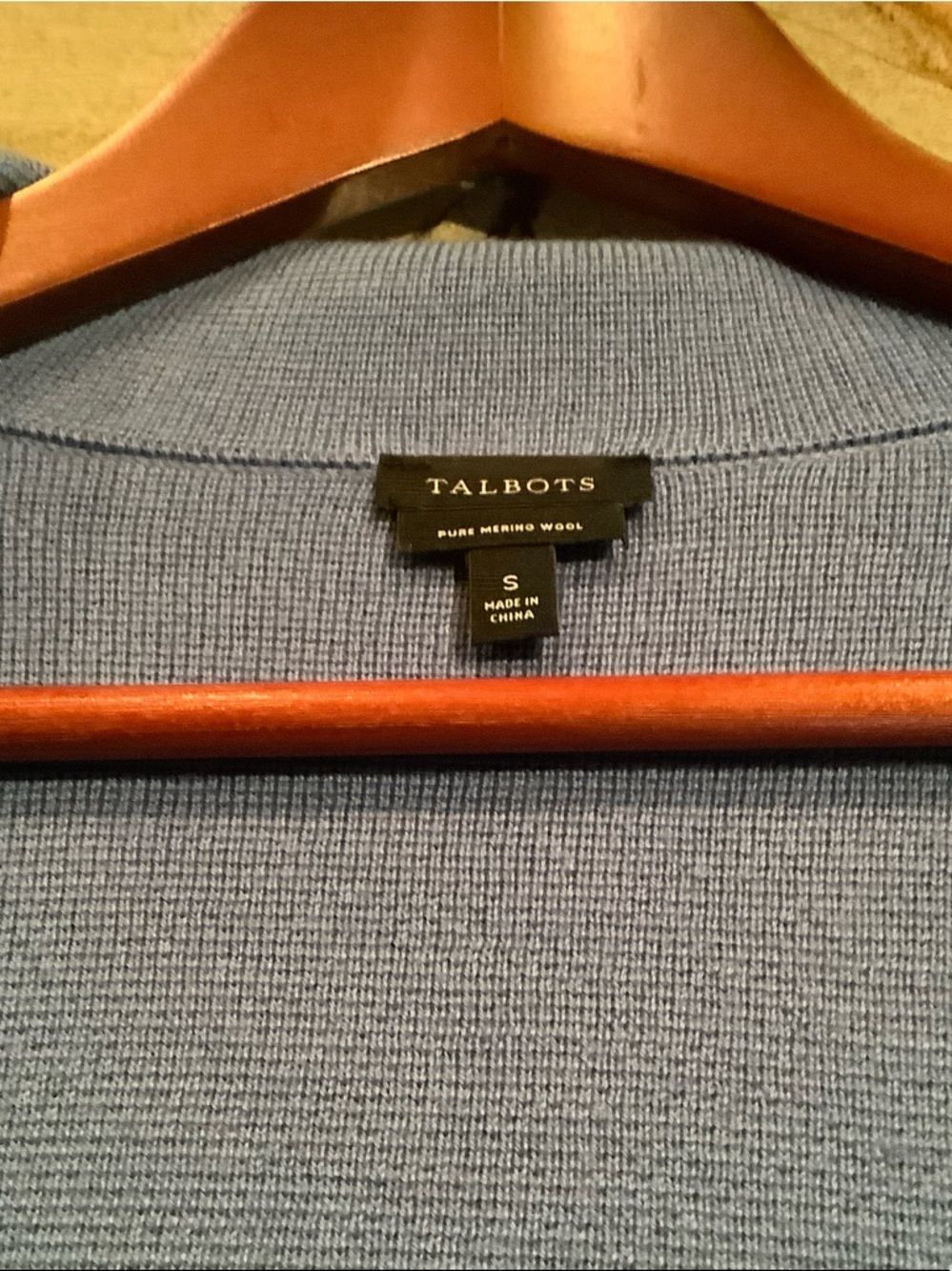 Talbots Powder Blue Button-Front Knit Blazer - Picture 2 of 6